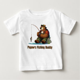Camiseta De Bebé El amigo oso pescador de Papaw al aire libre
