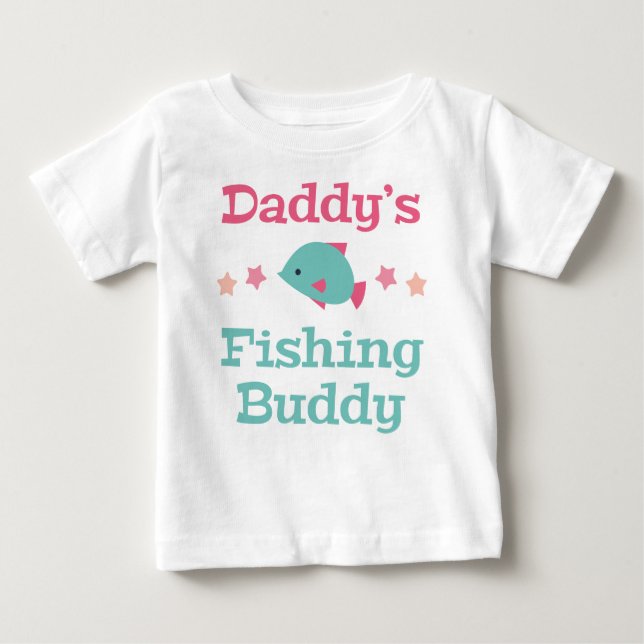 Camiseta De Bebé El amigo pescador de papá (Anverso)