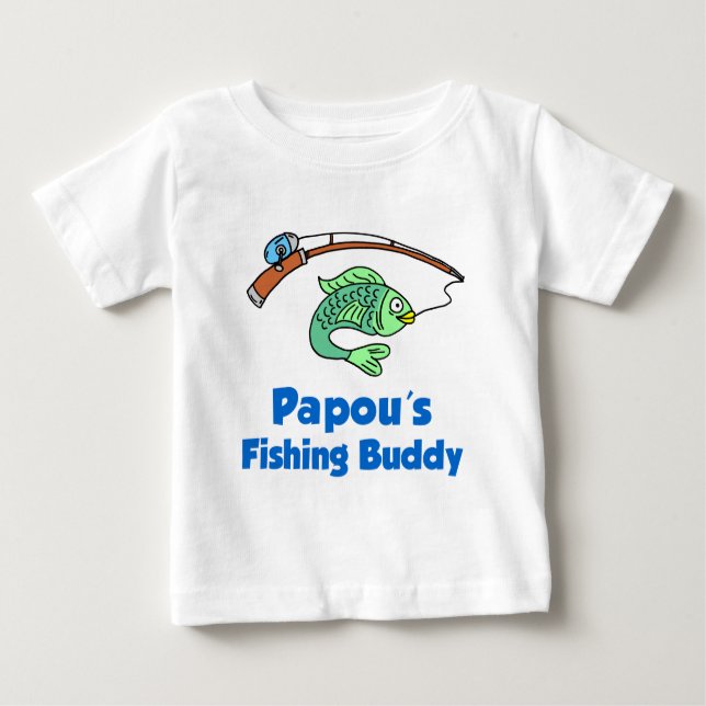 Camiseta De Bebé El amigo pescador de Papou (Anverso)