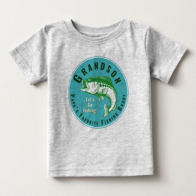 Camiseta De Bebé El amigo pescador favorito de papá (Anverso)