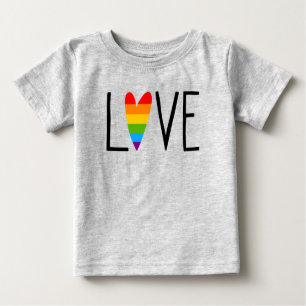 Camiseta De Bebé El amor arcoiris