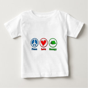 Camiseta De Bebé El amor de la paz ocupa