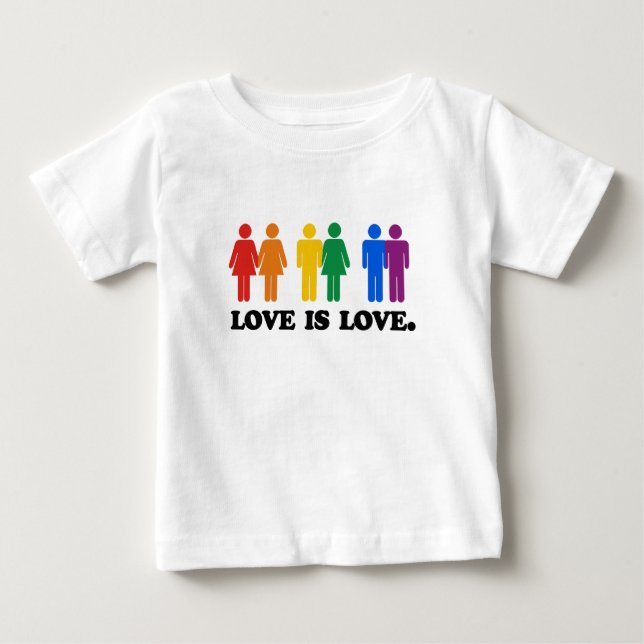 Camiseta De Bebé El amor es amor (Anverso)