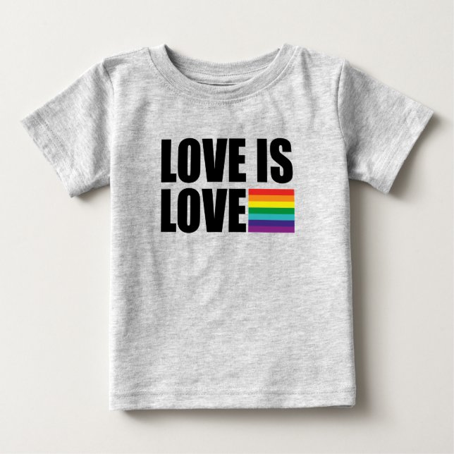 Camiseta De Bebé El amor es amor (Anverso)