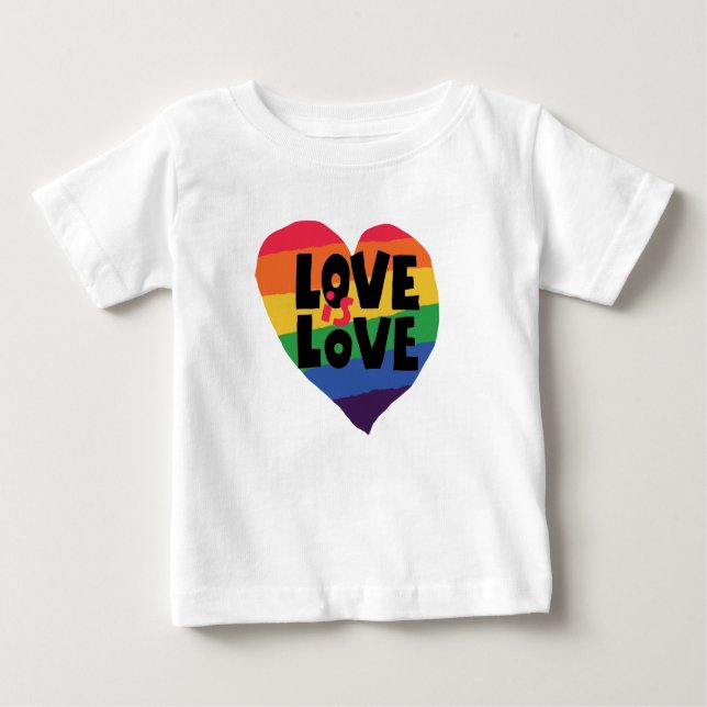 Camiseta De Bebé El amor es amor (Anverso)