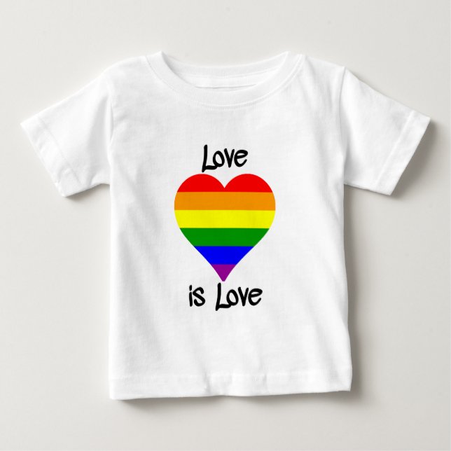 Camiseta De Bebé El amor es amor (Anverso)
