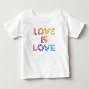 Camiseta De Bebé El amor es amor Tiras modernas