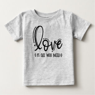 Camiseta De Bebé El amor es todo lo que necesitas-76756