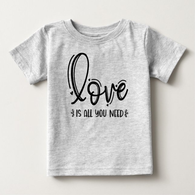 Camiseta De Bebé El amor es todo lo que necesitas-76756 (Anverso)