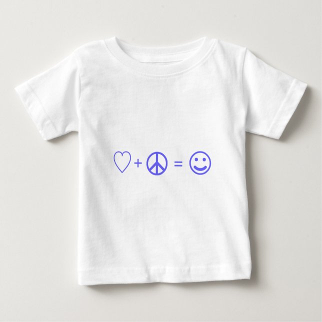 Camiseta De Bebé El amor más paz iguala felicidad (Anverso)