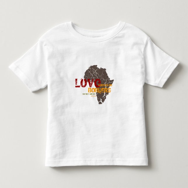 Camiseta De Bebé El amor no sabe ninguna frontera - adopción de (Anverso)