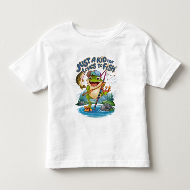 Camiseta De Bebé El angulador de la rana: un juguetón en la pesca (Anverso)