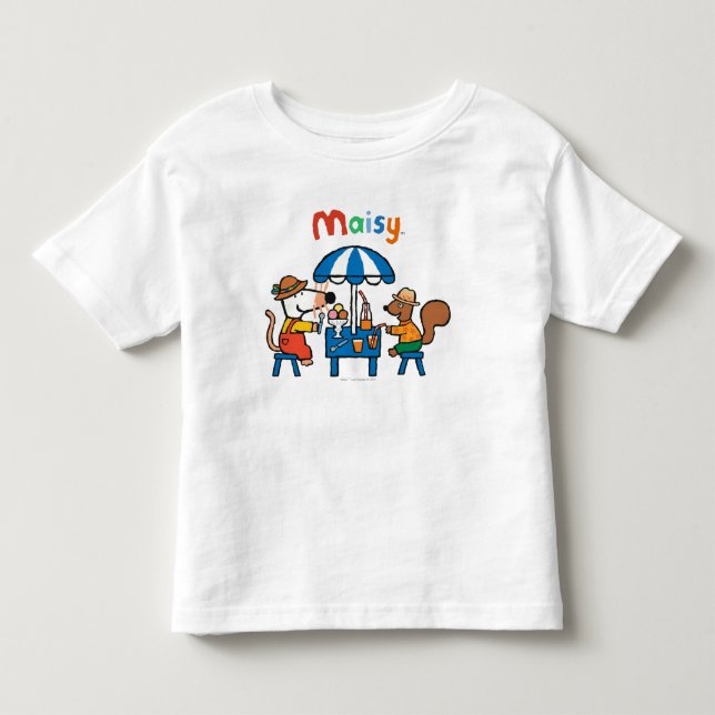 Camiseta De Bebé El aperitivo Maisy y Cyril en la playa (Anverso)
