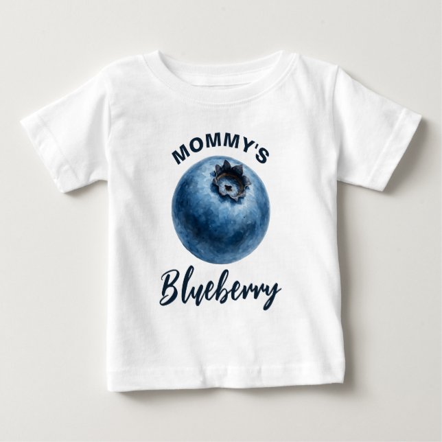 Camiseta De Bebé El arándano de mamá (Anverso)