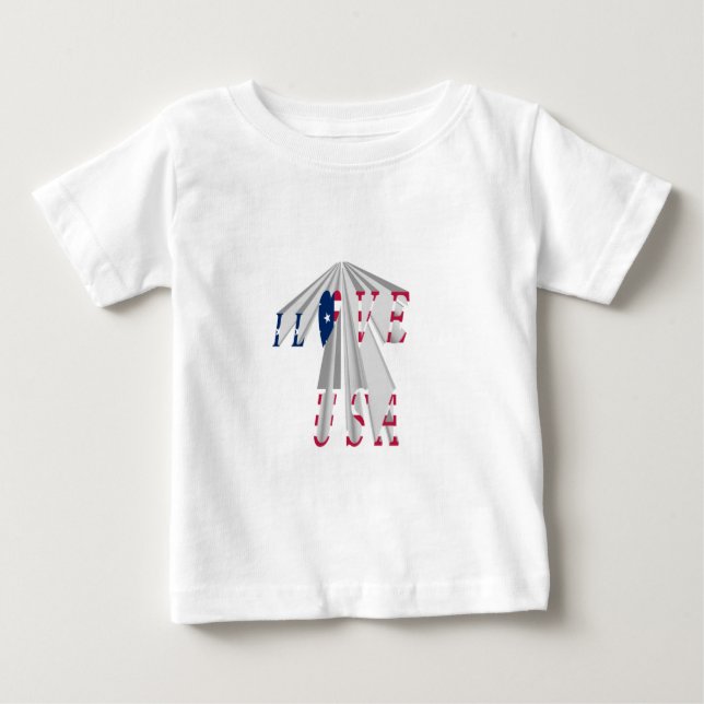 Camiseta De Bebé El ascenso del patriotismo: Amo el arte perspectiv (Anverso)