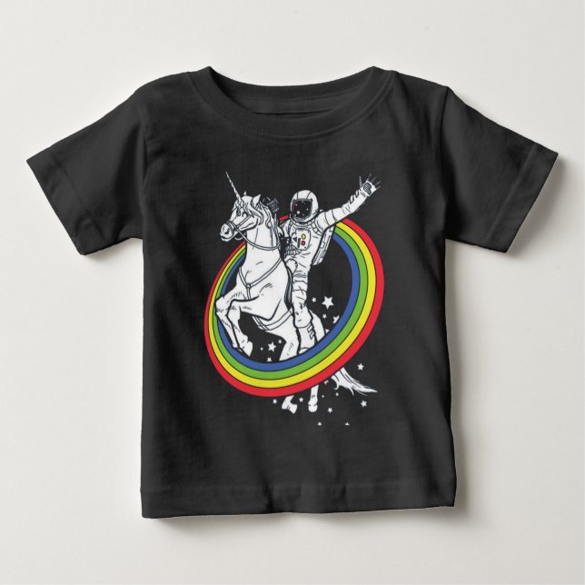 Camiseta De Bebé El astronauta monicornio (Anverso)