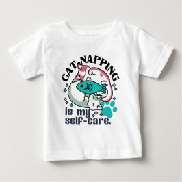 Camiseta De Bebé El Ataque Al Gato Es Mi Autocuidado: Gatos Cuestos