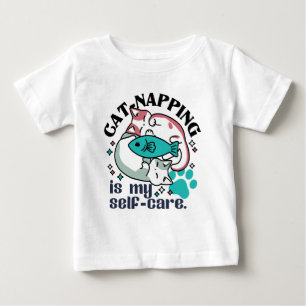 Camiseta De Bebé El Ataque Al Gato Es Mi Autocuidado: Gatos Cuestos