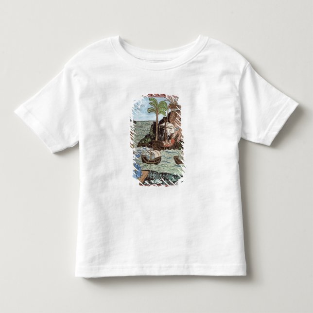 Camiseta De Bebé El aterrizaje de Columbus (Anverso)