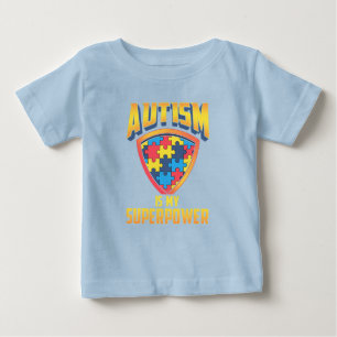 Camiseta De Bebé El autismo es mi súper poder rompecabezas