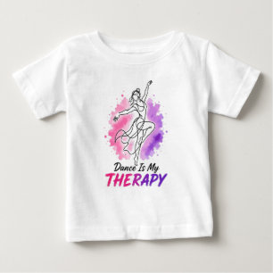 Camiseta De Bebé El baile es mi terapia Diseño de acuarela para bai