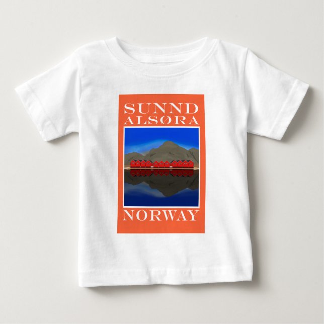 Camiseta De Bebé El Barco Rojo Casas Sunndalsøra Noruega (Anverso)