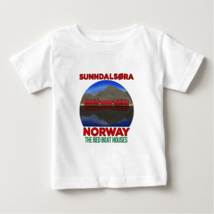 Camiseta De Bebé El Barco Rojo Casas Sunndalsøra Noruega