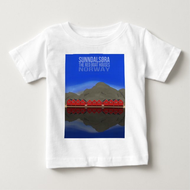 Camiseta De Bebé El Barco Rojo Casas Sunndalsøra Noruega (Anverso)