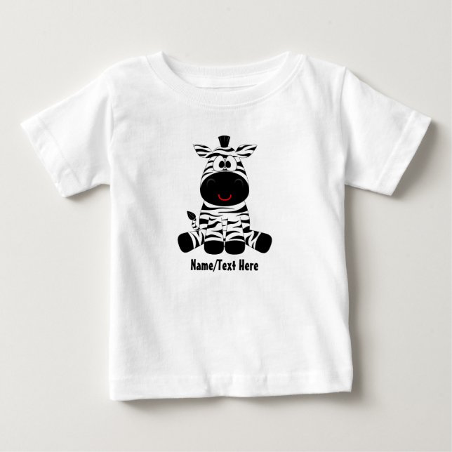 Camiseta De Bebé El bebé cebra es lindo (Anverso)