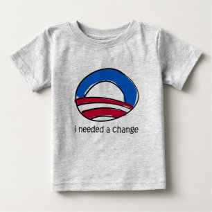 Camiseta De Bebé El bebé de Obama I necesitó un cambio