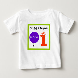 Camiseta De Bebé el bebé es un 1, primer cumpleaños, camiseta
