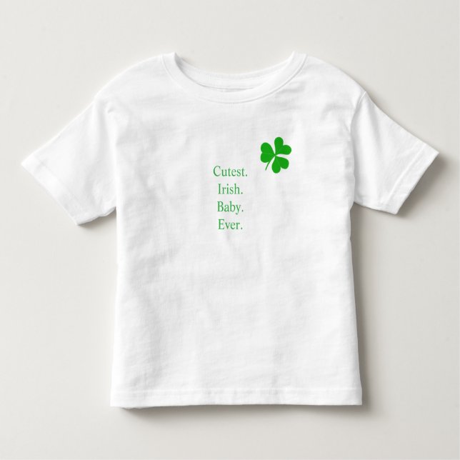 Camiseta De Bebé El bebé irlandés más lindo jamás Green Lucky Shamr (Anverso)