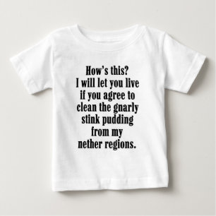 Camiseta De Bebé El bebé le dejó vivir camiseta
