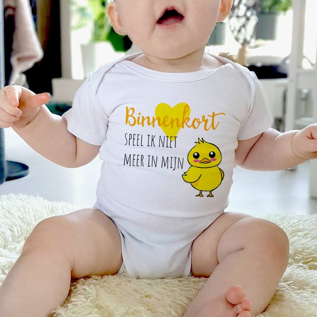 Camiseta De Bebé El bebé revela Niet meer en mijn eendje schattig (Subido por el creador)