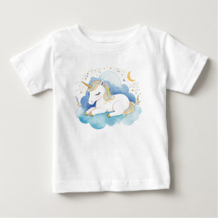 Camiseta De Bebé El bebé unicornio en la luna -