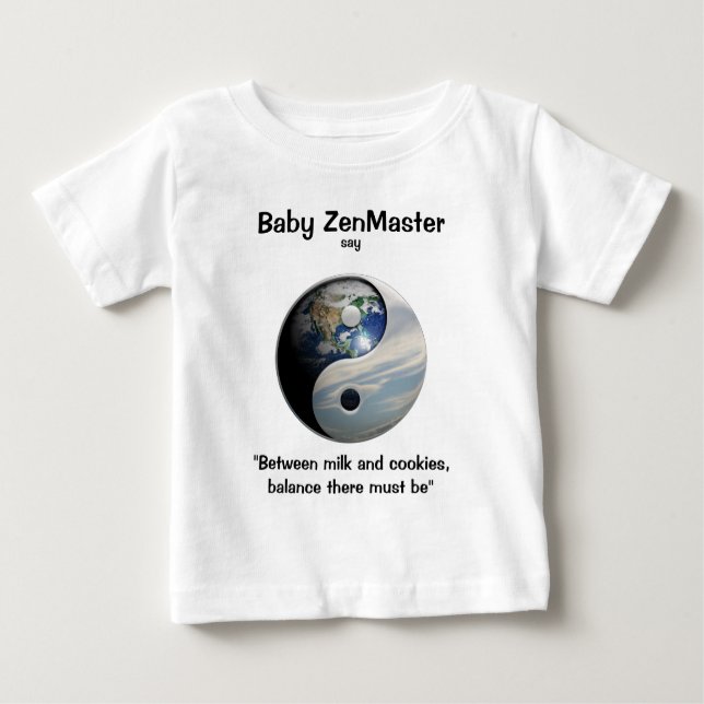 Camiseta De Bebé El bebé ZenMaster dice… (Personalícelo!) (Anverso)