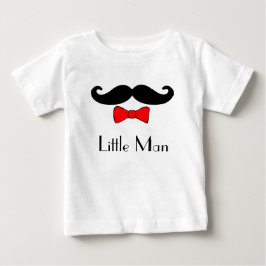 Camiseta De Bebé El bigote del pequeño hombre y la teta roja