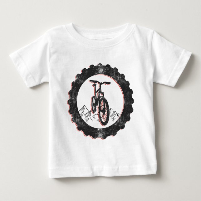 Camiseta De Bebé El Biking de la montaña (Anverso)