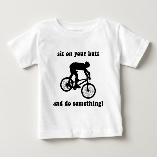 Camiseta De Bebé El biking divertido de la montaña (Anverso)