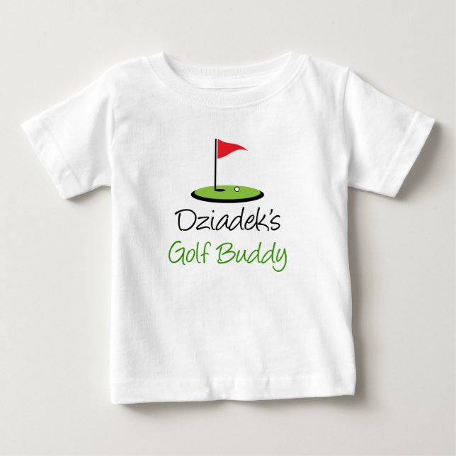 Camiseta De Bebé El Buddy de Golf de Dziadek (Anverso)