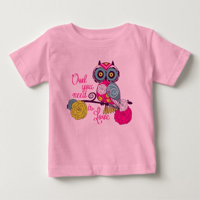 Camiseta De Bebé El búho que usted necesita es amor (Anverso)