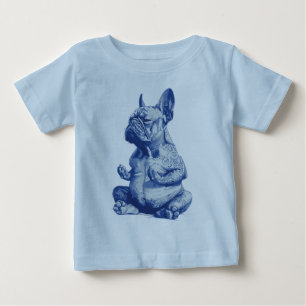 Camiseta De Bebé El Bulldog zen en la meditación impone el arte