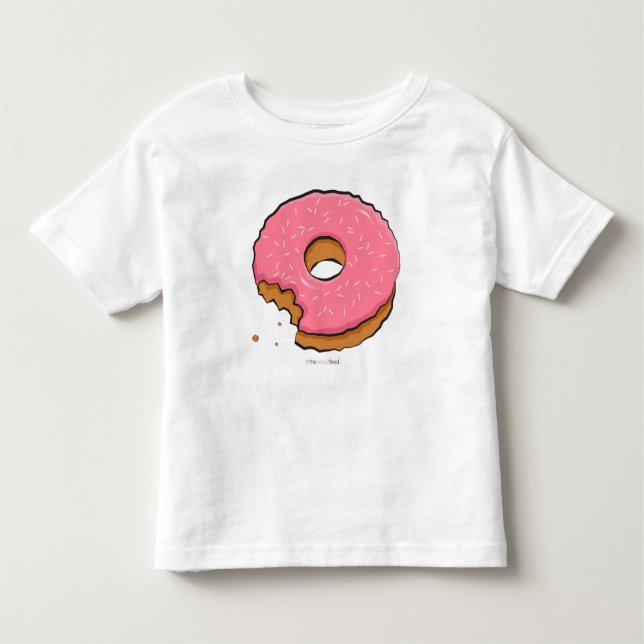 Camiseta De Bebé El buñuelo rosado mascado embroma la ropa (Anverso)
