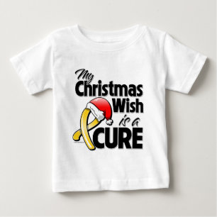 Camiseta De Bebé El cáncer de la niñez mi deseo del navidad es un