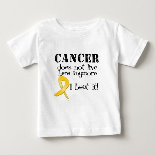 Camiseta De Bebé El cáncer de la niñez no vive aquí más (Anverso)
