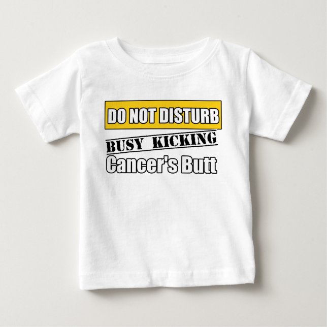 Camiseta De Bebé El Cáncer Infantil No Perturba La Patada (Anverso)