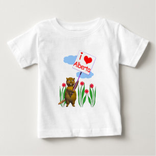 Camiseta De Bebé El castor canadiense ama a Alberta