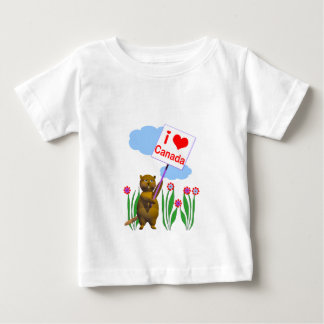 Camiseta De Bebé El castor canadiense ama a Canadá