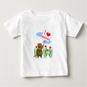 Camiseta De Bebé El castor canadiense ama a Manitoba