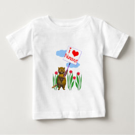 Camiseta De Bebé El castor canadiense ama a Nunavut